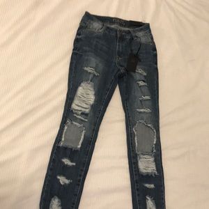 High rise ankle jeggings